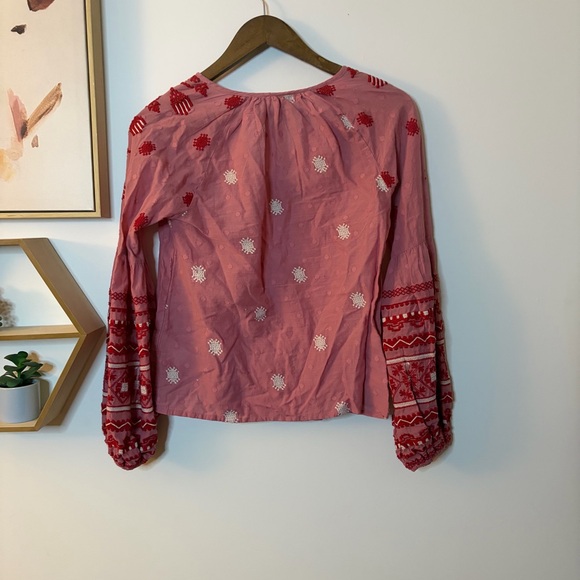 Anthropologie Seen Worn Kept Embroidered Blouse size 4 - Picture 8 of 8